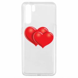 Чехол для Oppo A91/Reno3 Два сердца - PrintSalon