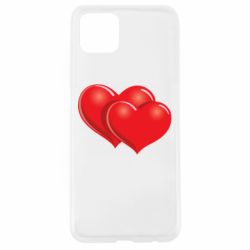 Чехол для Oppo A92s Два сердца - PrintSalon