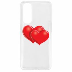 Чехол для Oppo Reno 4 Pro Два сердца - PrintSalon