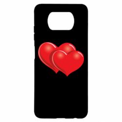 Чехол для Xiaomi Poco X3 Два сердца - PrintSalon