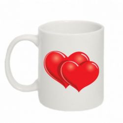Чашка 320ml Два сердца - PrintSalon
