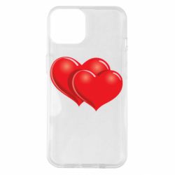 Чехол для iPhone 14 Два сердца - PrintSalon