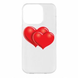 Чехол для iPhone 14 Pro Два сердца - PrintSalon