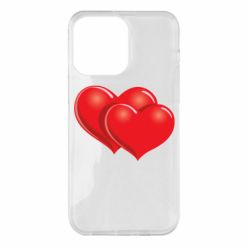 Чехол для iPhone 14 Pro Max Два сердца - PrintSalon