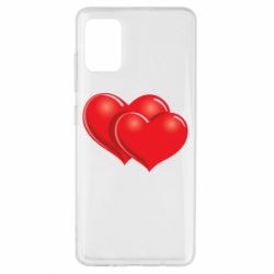 Чехол для Samsung A51 Два сердца - PrintSalon
