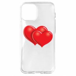 Чехол для iPhone 12 mini Два сердца - PrintSalon
