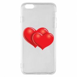 Чехол для iPhone 6 Plus/6S Plus Два сердца - PrintSalon