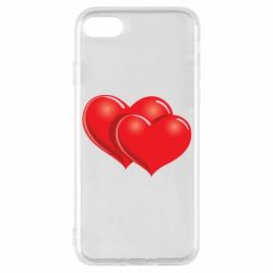 Чехол для iPhone 8 Два сердца - PrintSalon
