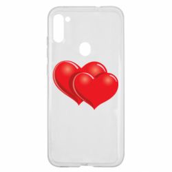 Чехол для Samsung A11/M11 Два сердца - PrintSalon