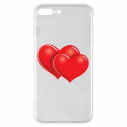 Чехол для iPhone 8 Plus Два сердца - PrintSalon