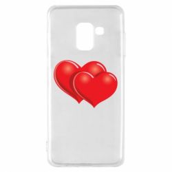 Чехол для Samsung A8 2018 Два сердца - PrintSalon