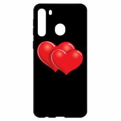 Чехол для Samsung A21 Два сердца - PrintSalon