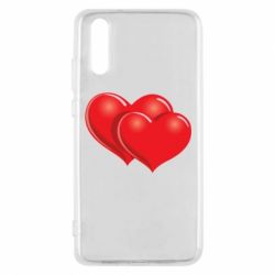 Чехол для Huawei P20 Два сердца - PrintSalon