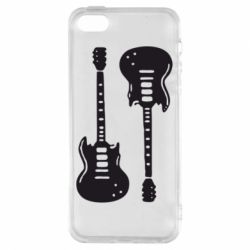 Чехол для iPhone5/5S/SE Две гитары