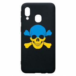 Чехол для Samsung A40 Двокольоровий череп - PrintSalon