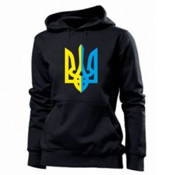 Женское худи Двокольоровий герб України - PrintSalon