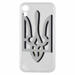 Чохол для iPhone XR Двокольоровий герб України - PrintSalon