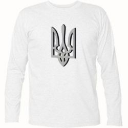 Футболка з довгим рукавом Двокольоровий герб України - PrintSalon