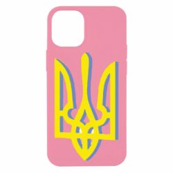 Чохол для iPhone 12 mini Двокольоровий герб України - PrintSalon