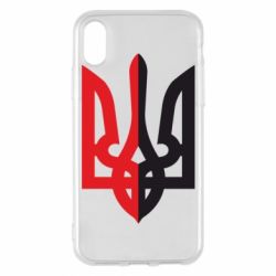 Чехол для iPhone X/Xs Двокольоровий герб України - PrintSalon