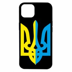 Чехол для iPhone 14 Двокольоровий герб України - PrintSalon