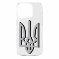 Чохол для iPhone 14 Pro Двокольоровий герб України - PrintSalon