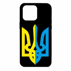 Чехол для iPhone 14 Pro Max Двокольоровий герб України - PrintSalon