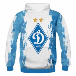 Мужское 3D худи Dynamo Kiev on the background of polygons - PrintSalon