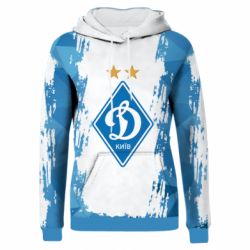 Жіноче 3D худі Dynamo Kiev on the background of polygons