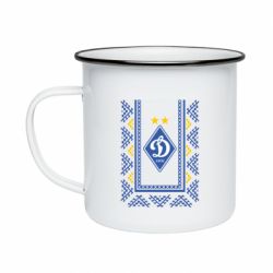 Кружка эмалированная Dynamo logo and ornament - PrintSalon