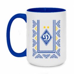 Чашка двухцветная 420ml Dynamo logo and ornament - PrintSalon