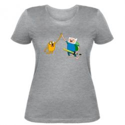 Женская футболка Джейк и Фин - PrintSalon