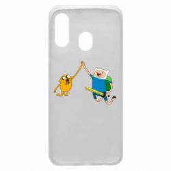 Чехол для Samsung A40 Джейк и Фин - PrintSalon