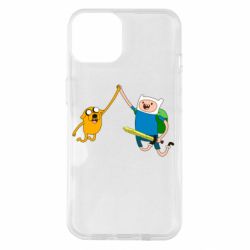 Чехол для iPhone 14 Джейк и Фин - PrintSalon