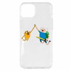 Чехол для iPhone 14 Plus Джейк и Фин - PrintSalon