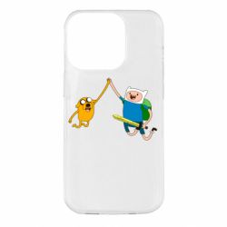 Чехол для iPhone 14 Pro Джейк и Фин - PrintSalon