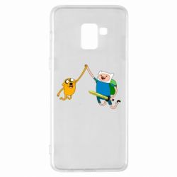Чехол для Samsung A8+ 2018 Джейк и Фин - PrintSalon