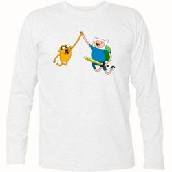 Футболка с длинным рукавом Джейк и Фин - PrintSalon