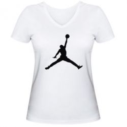 Жіноча футболка з V-подібним вирізом Джордан - PrintSalon