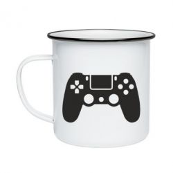 Кружка эмалированная Джойстик PS4 - PrintSalon