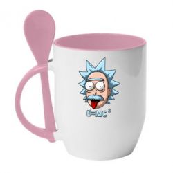 Чашка с ложкой E=MC 2 - PrintSalon