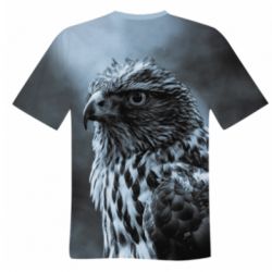 Мужская футболка 3D Eagle and fog - PrintSalon