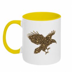 Чашка двухцветная 320ml Eagle feather - PrintSalon