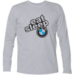 Футболка с длинным рукавом Eat, sleep, BMW - PrintSalon