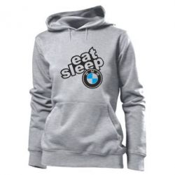 Женское худи Eat, sleep, BMW - PrintSalon