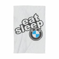 Полотенце с принтом Eat, sleep, BMW - PrintSalon