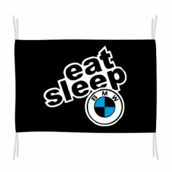 Флаг Eat, sleep, BMW - PrintSalon