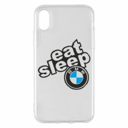 Чехол для iPhone X/Xs Eat, sleep, BMW - PrintSalon