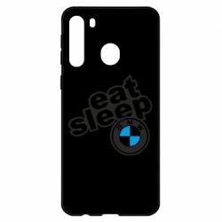 Чехол для Samsung A21 Eat, sleep, BMW - PrintSalon