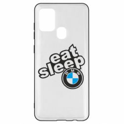 Чехол для Samsung A21s Eat, sleep, BMW - PrintSalon